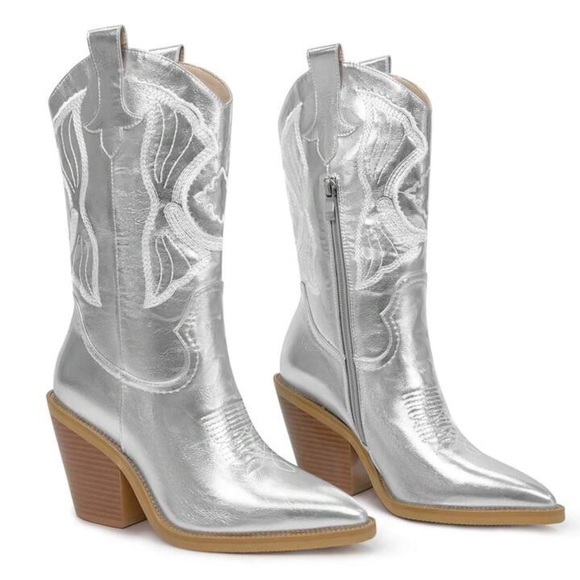 Chrome Cowgirl Boots Women’s 7.5 NEW - Picture 1 of 13
